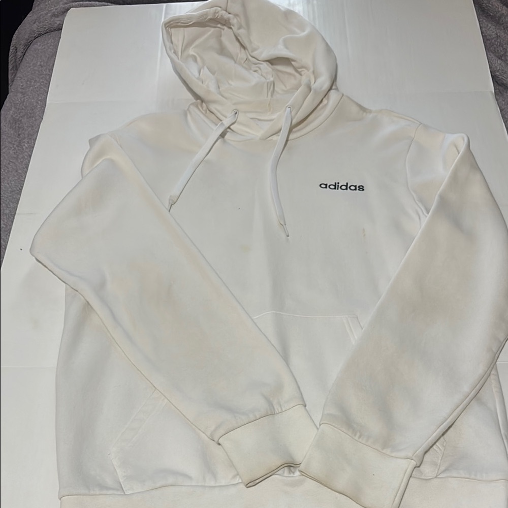 Adidas White Sweatshirt Hoodie